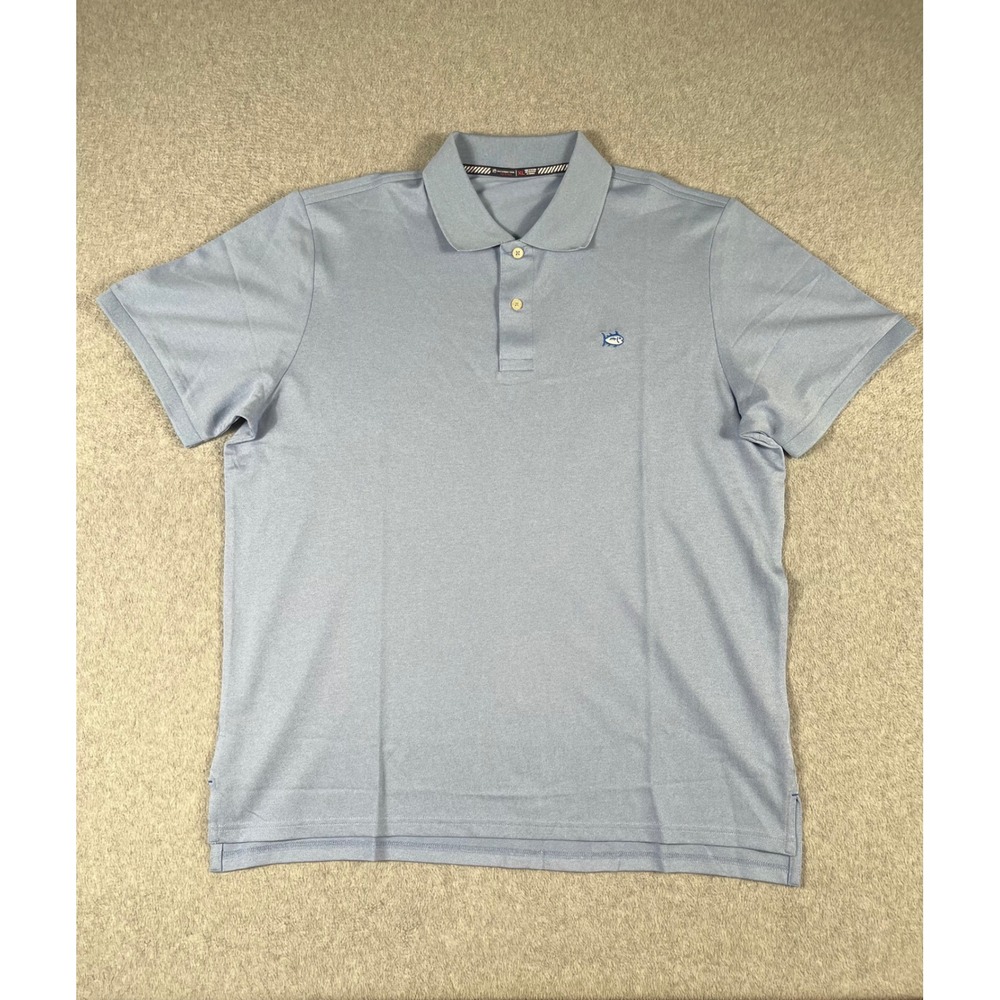 Southern Tide Tide to Trail Mens XL Blue Performance Skipjack Polo Shirt